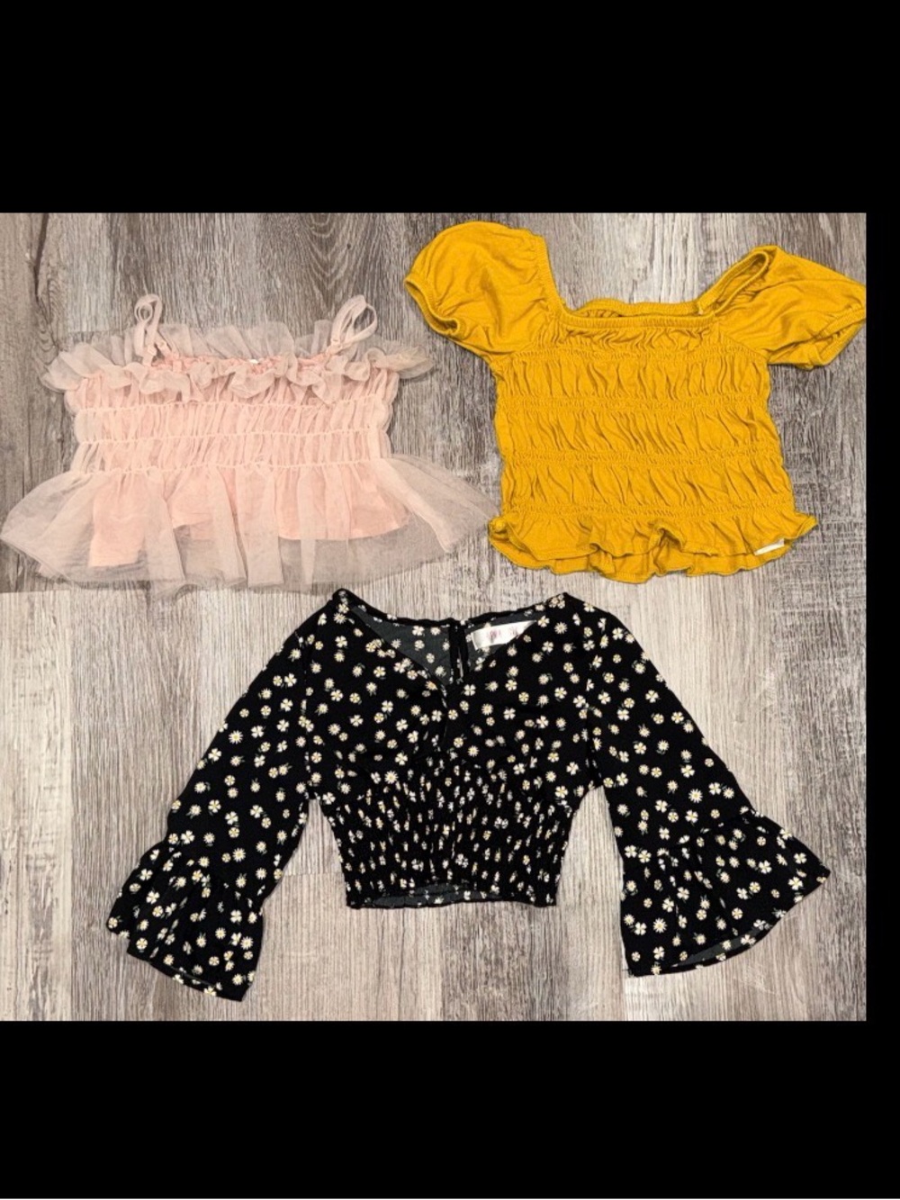 3 Girls Cute Shirts Size 6